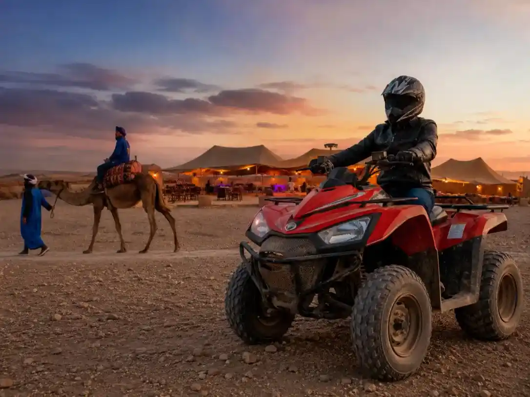 Agafay Desert Quad Camel Ride Dinner Show